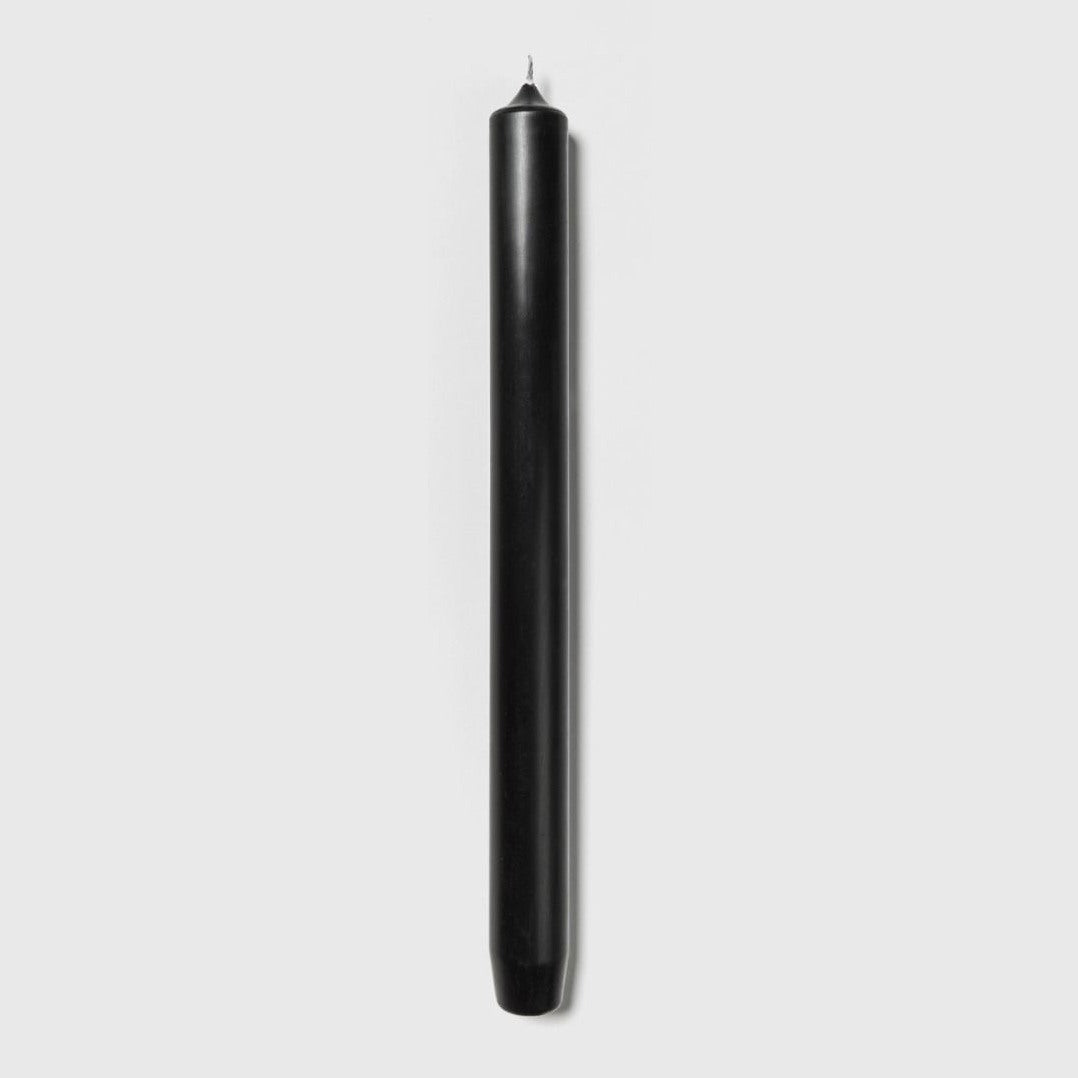 Set of six Trudon Royale 11-inch forest green taper candles, elegant candles for decorative and ambient lighting.