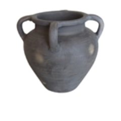 Terracotta Vase Natural Black