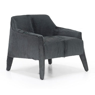 Verellen Murphy armchair with petrolium upholstery featuring a modern design and wooden legs.