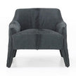 Verellen Murphy armchair in petrolium upholstery with a modern design and wooden legs, showcasing a stylish living room accent piece.