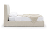 Verellen Aimee King Bed in Roots Natural wood finish, showcasing the elegant natural wood grain and sturdy bed frame design.
