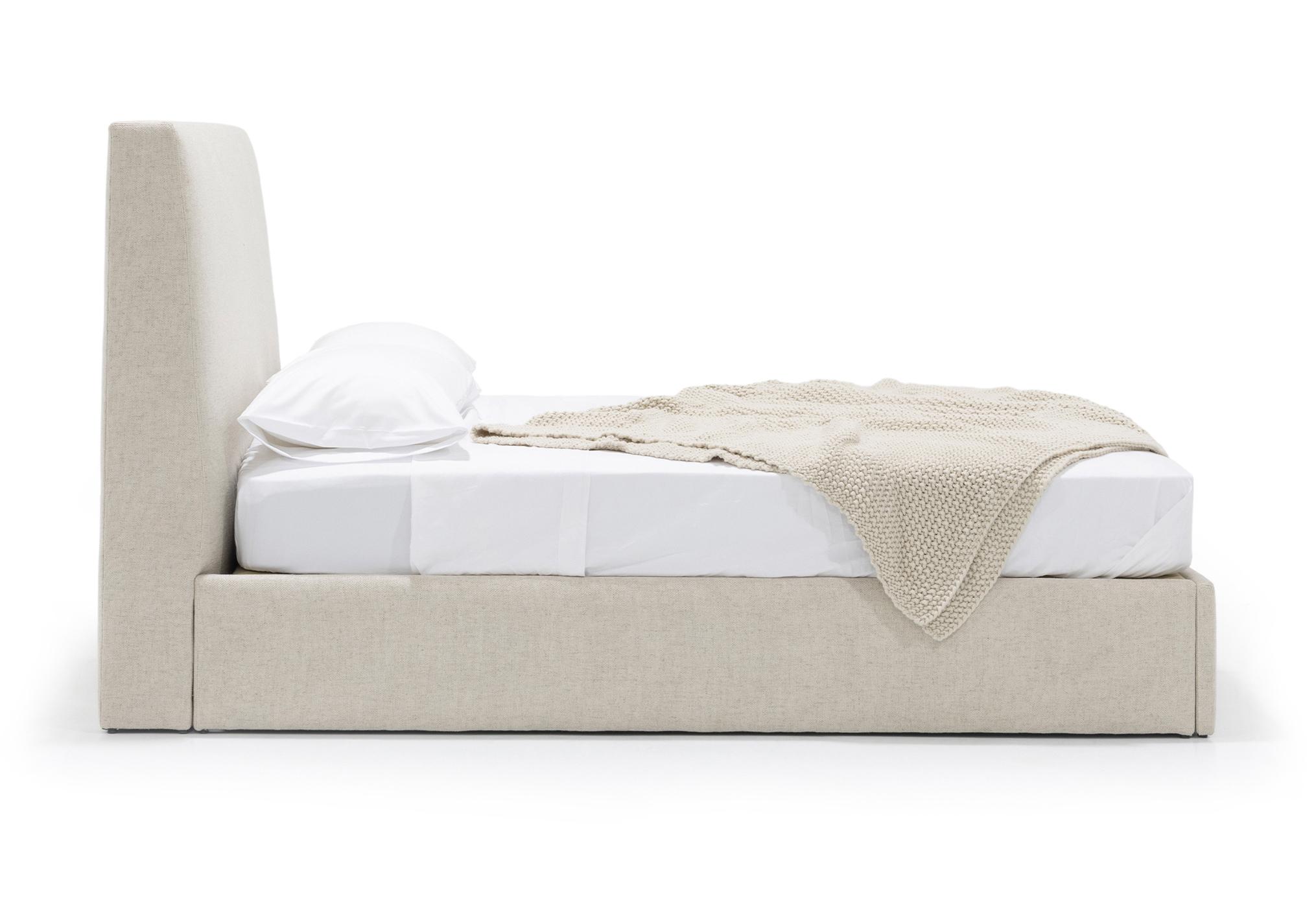 Verellen Aimee King Bed in Roots Natural wood finish, showcasing the elegant natural wood grain and sturdy bed frame design.