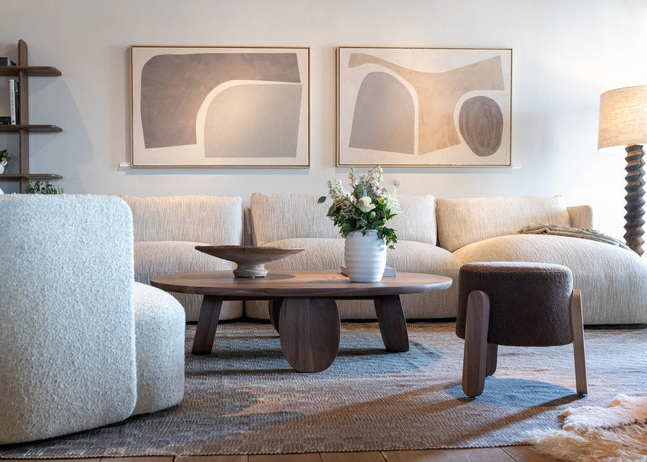 Verellen Olive Walnut Coffee Table with a sleek wooden surface and modern design, showcasing natural walnut grain.