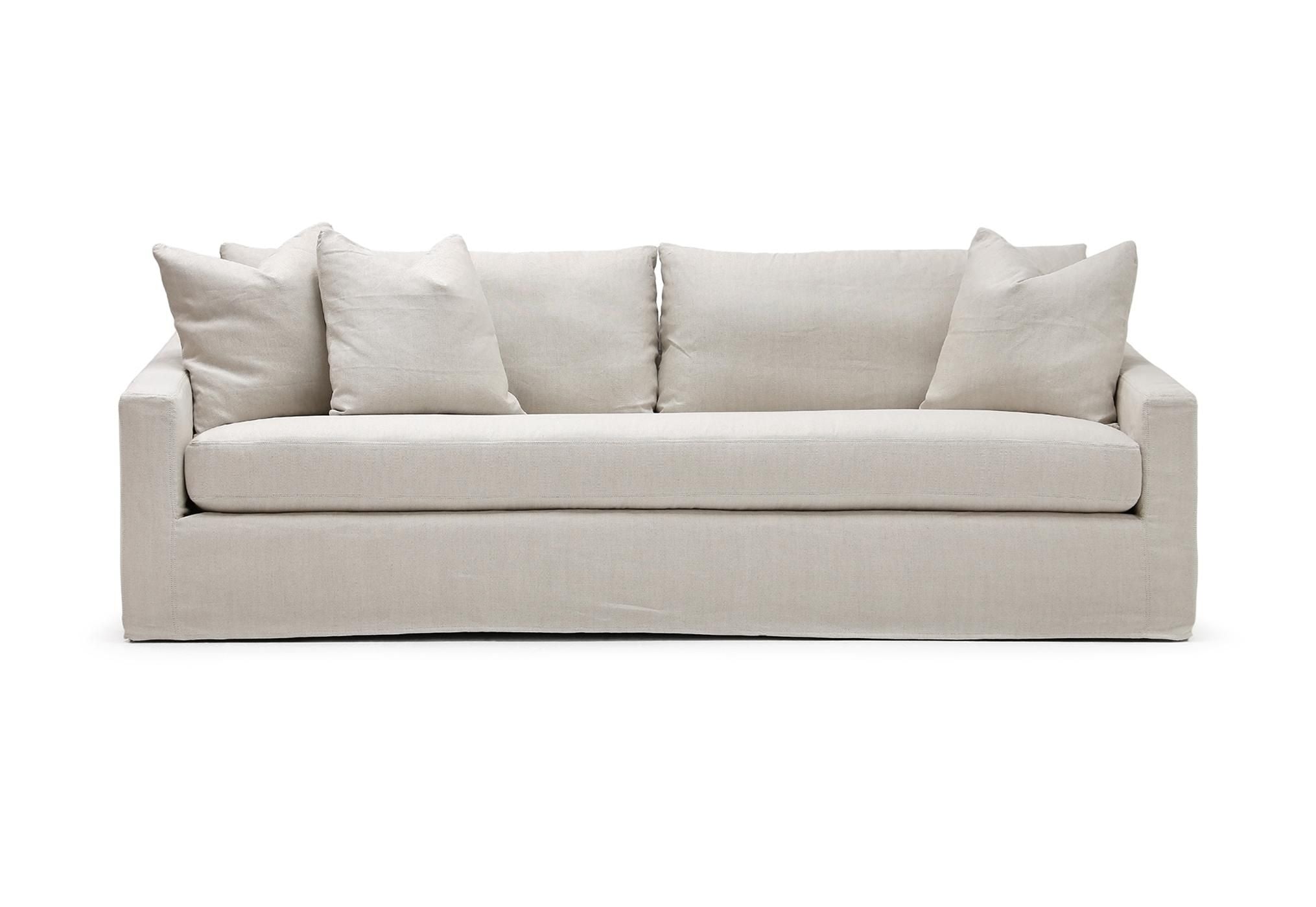 Verellen Duke sofa in Raffia color, 98-inch size, showcasing plush upholstery and modern design.
