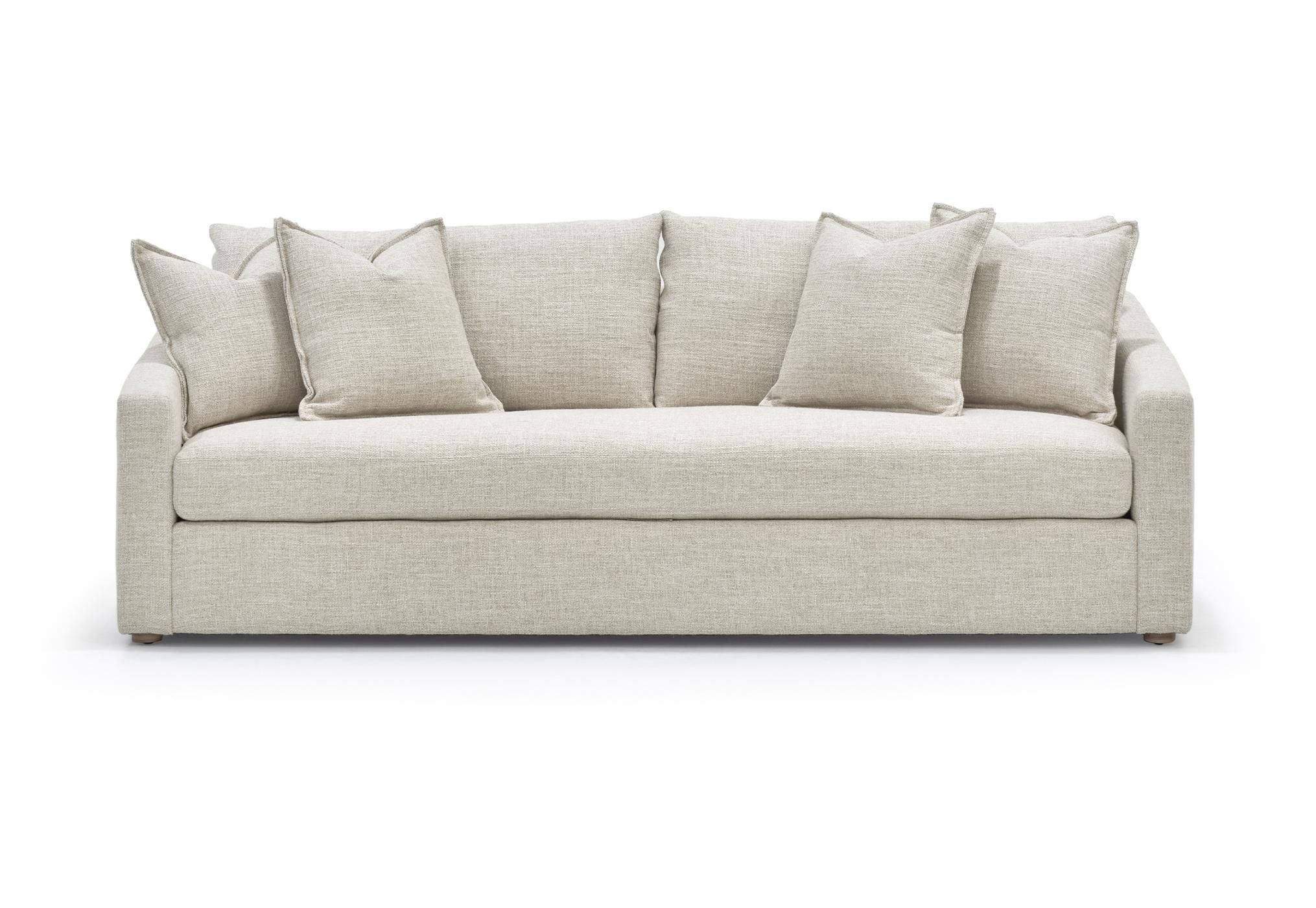 Verellen Duke Sofa 98-inch in Raffia color, showcasing plush upholstery and contemporary design with clean lines.