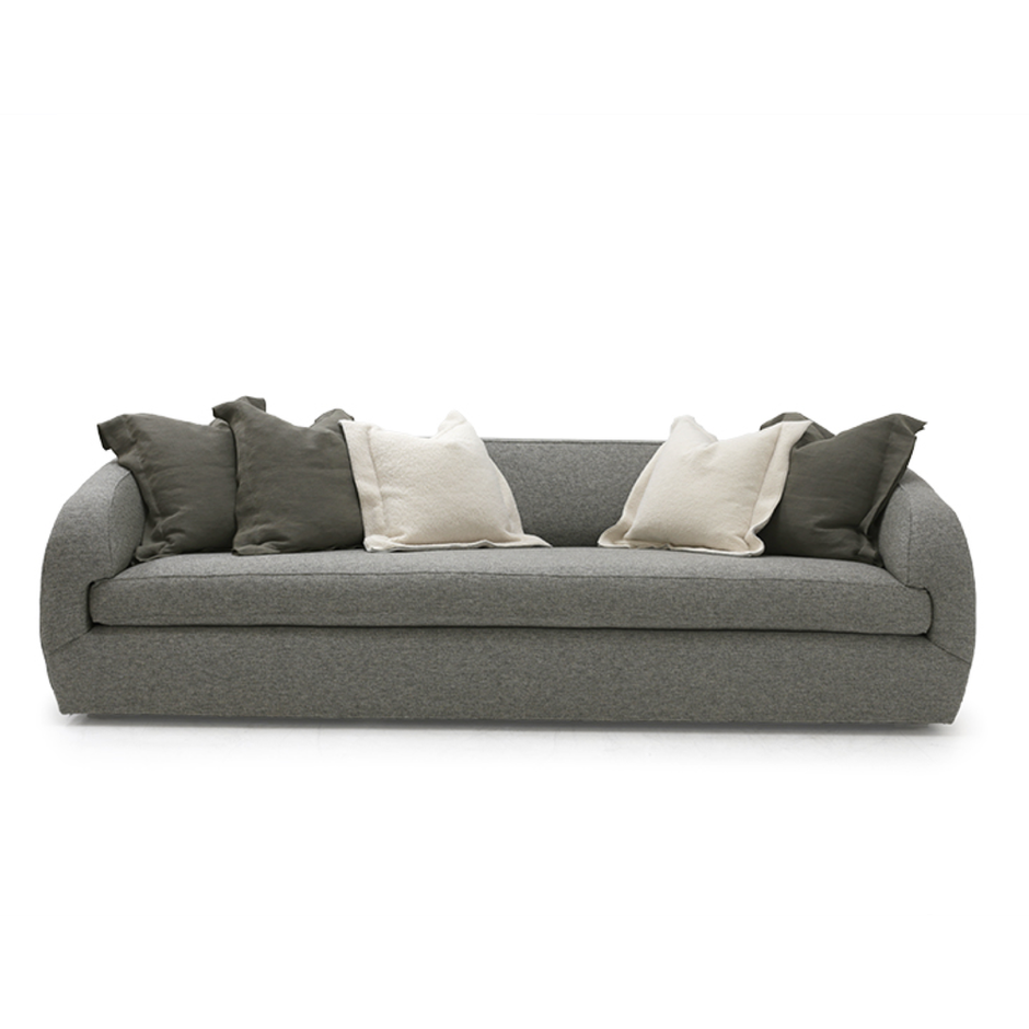 Verellen Bruce Sofa Revival in Creme color, 98-inch modern sofa with plush cushions and sleek design, ideal for contemporary living rooms.