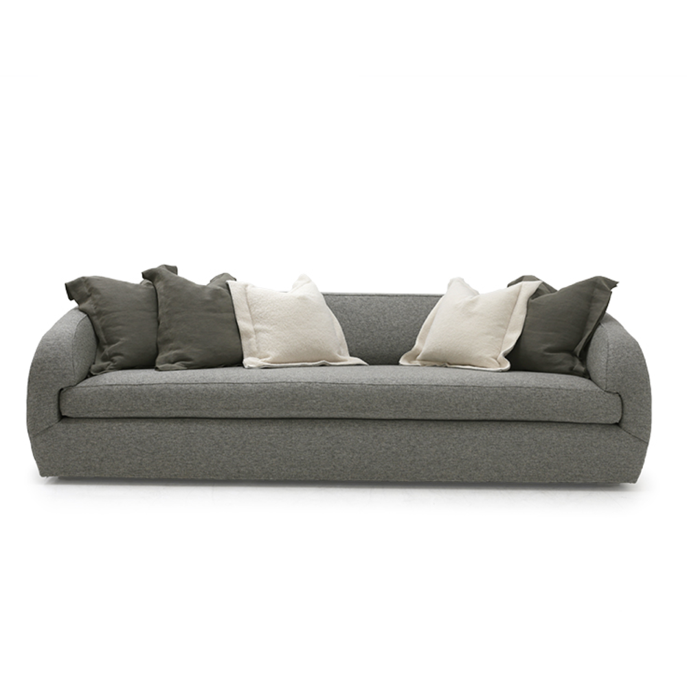 Verellen Bruce Sofa Revival in Creme color, 98-inch modern sofa with plush cushions and sleek design, ideal for contemporary living rooms.
