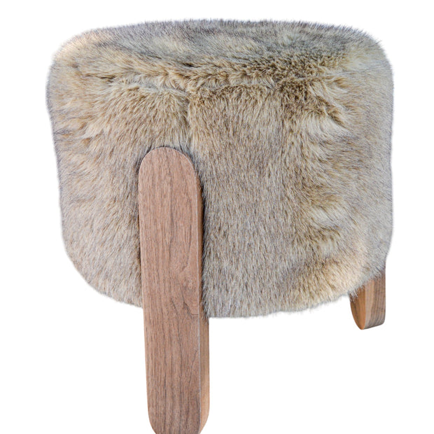 Verellen Lou Stool Tako in beige with wooden legs, showcasing a modern, minimalist design perfect for contemporary interiors.