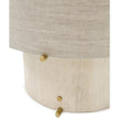 Verellen Bobbio table lamp with a sleek ash-colored base and fabric shade, designed for modern interior lighting.