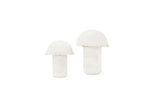 Verellen Fun Guy table lamp with matte white finish, modern design, small size, and unique mushroom-inspired shape.