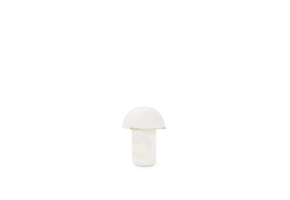 Verellen Fun Guy table lamp with matte white finish, small size, and modern design for stylish home lighting.