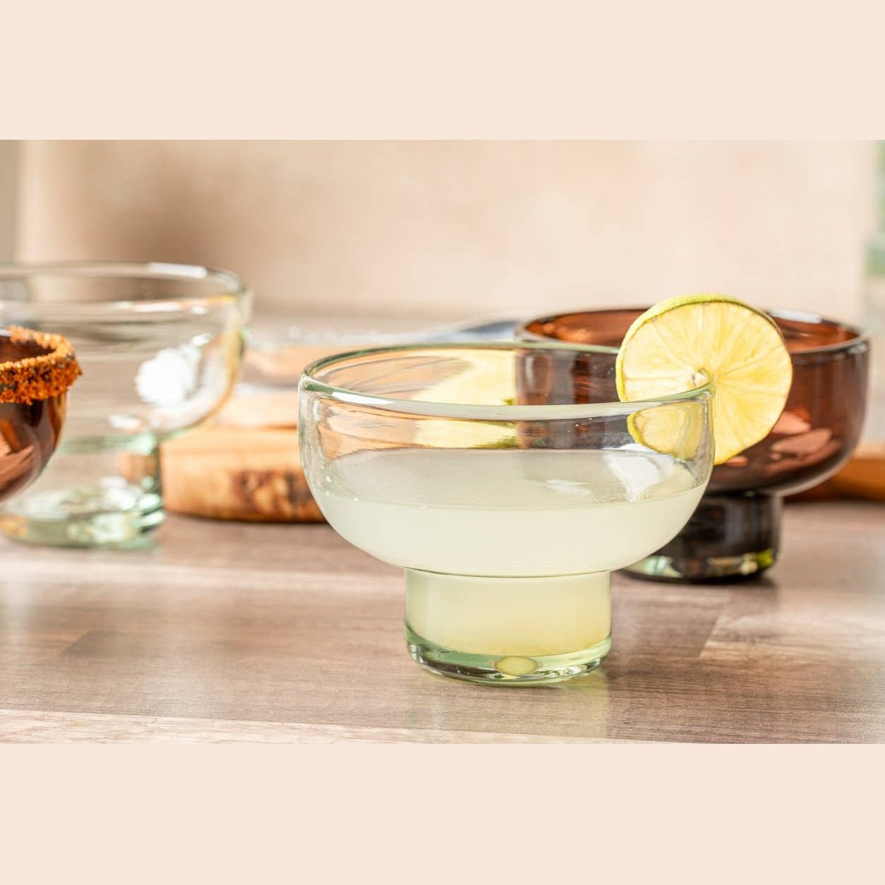 Clear Margarita and mezcal tasting glasses from Verve Culture, elegant barware for tequila and cocktail tasting.