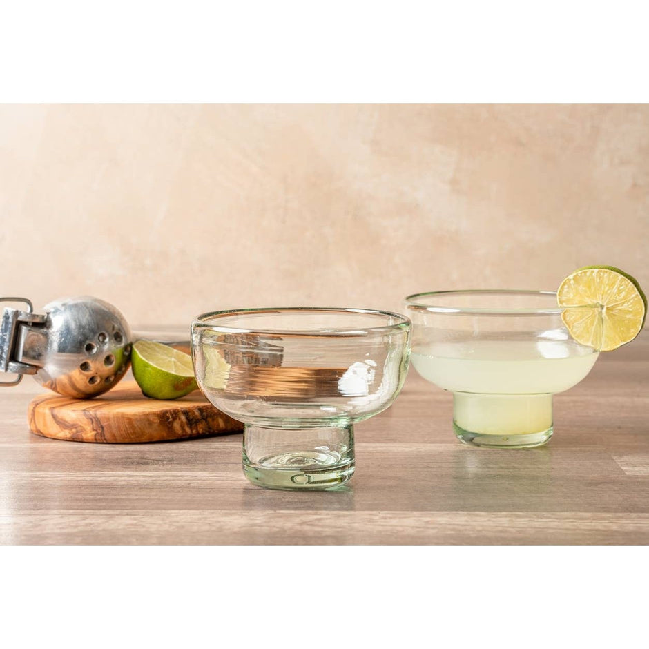 Clear Margarita and Mezcal tasting glasses by Verve Culture, elegant barware for enjoying spirits and cocktails.