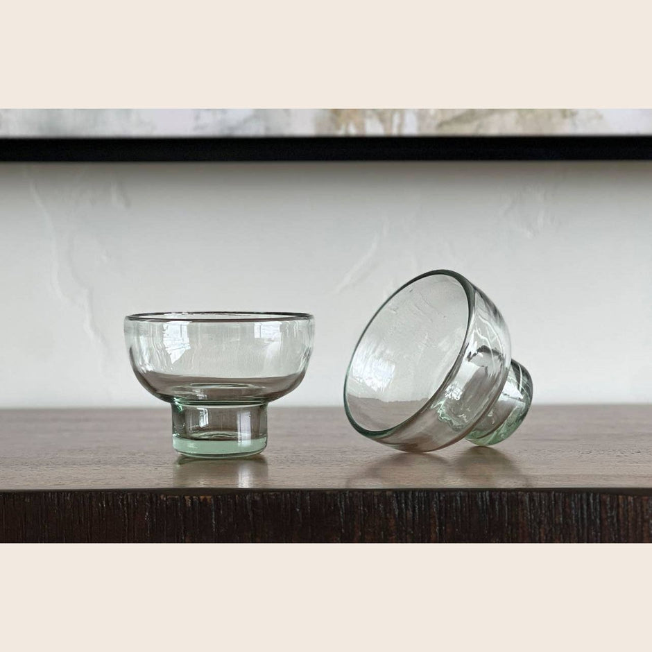 Clear Margarita and Mezcal tasting glasses by Verve Culture, stylish barware for serving spirits and cocktails.