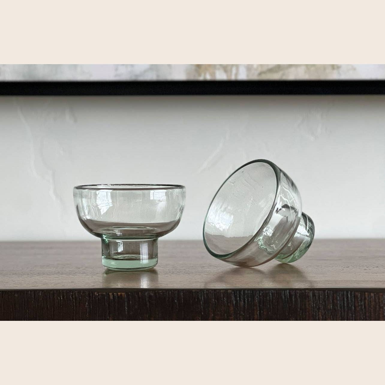 Clear Margarita and Mezcal tasting glasses by Verve Culture, stylish barware for serving spirits and cocktails.
