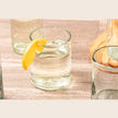 Clear handblown Mexican glassware by Verve Culture, showcasing intricate glass design and craftsmanship.
