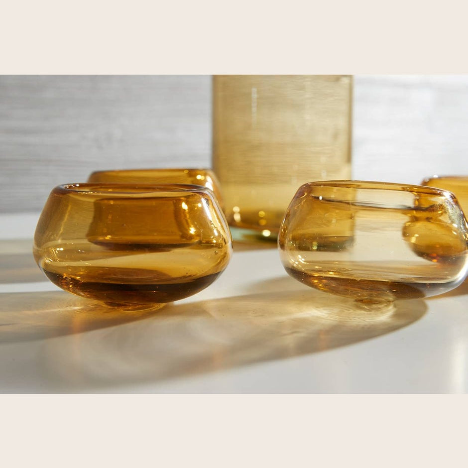 Verve Culture INFUSE glassware for mezcal and tequila infusion and tasting kit, with glass bottles and accessories for flavoring drinks.