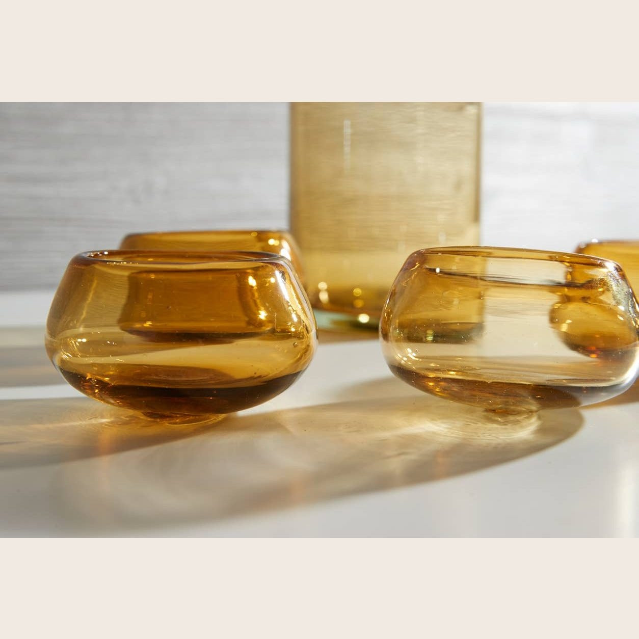 Verve Culture INFUSE glassware for mezcal and tequila infusion and tasting kit, with glass bottles and accessories for flavoring drinks.