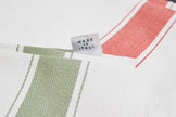 Red herringbone Italian kitchen hand towel by Verve Culture, classic woven design perfect for kitchen use.