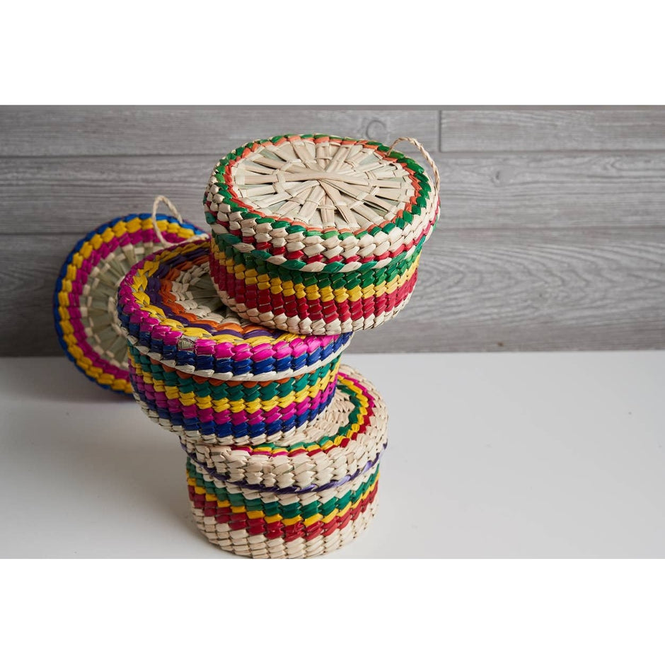 Verve Culture 7-inch molcajete with matching tortilla basket for traditional Mexican cuisine.