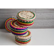 Verve Culture 7-inch molcajete with matching tortilla basket for traditional Mexican cuisine.