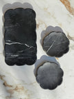 Black Belle marble tray by Villa Lua Home featuring a sleek, elegant design perfect for serving or decorative display.
