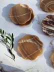 Villa Lua Home Belle Onyx Tray with black and cream marbled design on a sleek serving tray.