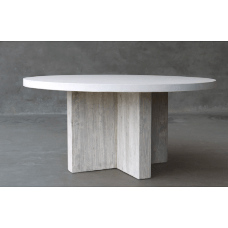 Concrete and Reclaimed Elm Round Table 72