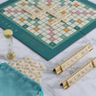 Scrabble Del Mar Shagreen Edition game by WS Game Company featuring a luxurious shagreen-textured game board and letter tiles.