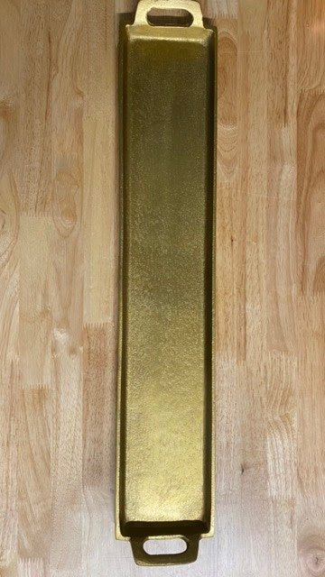 Aluminum Tray with Handles, 5x30, Antique Brass