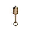 Zodax Alessia Gold Ice Scoop for bar accessories, shiny gold finish, stainless steel construction, designed for serving ice.