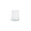 Handblown etched Caspian tumbler from Zodax barware collection, showcasing intricate etched designs on clear glass.