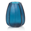Cape Verde Hand Made Glass Vase, Blue 9