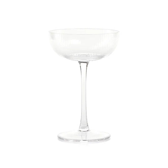 Zodax Martini Coupe glassware with a elegant, clear bowl and stem for serving cocktails in a stylish setting.