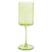 Green Zodax Fruttuoso wine glass with elegant shape and clear glass design, perfect for enjoying wine.