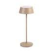 Zodax Andria rechargeable taupe table light with a sleek, modern design and soft illumination, perfect for ambient lighting.
