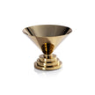 Small Mayan condiment bowl by Zodax, polished gold serveware for sauces and dips with intricate design.
