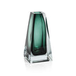 Emerald Corinthia Tall Glass Vase by Zodax with a sleek, elongated design ideal for floral arrangements.