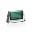 Emerald Corinthia Wide Glass Vase by Zodax, featuring a clear and vibrant design suitable for decorative floral arrangements.